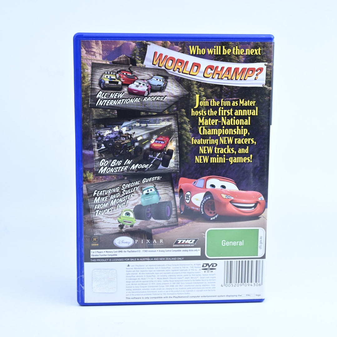 Disney-Pixar Cars Mater-National - Sony Playstation 2 / PS2 Game - No Manual