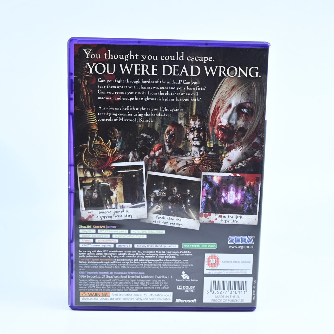 Rise of Nightmares - Xbox 360 Game + Manual - PAL - MINT DISC!