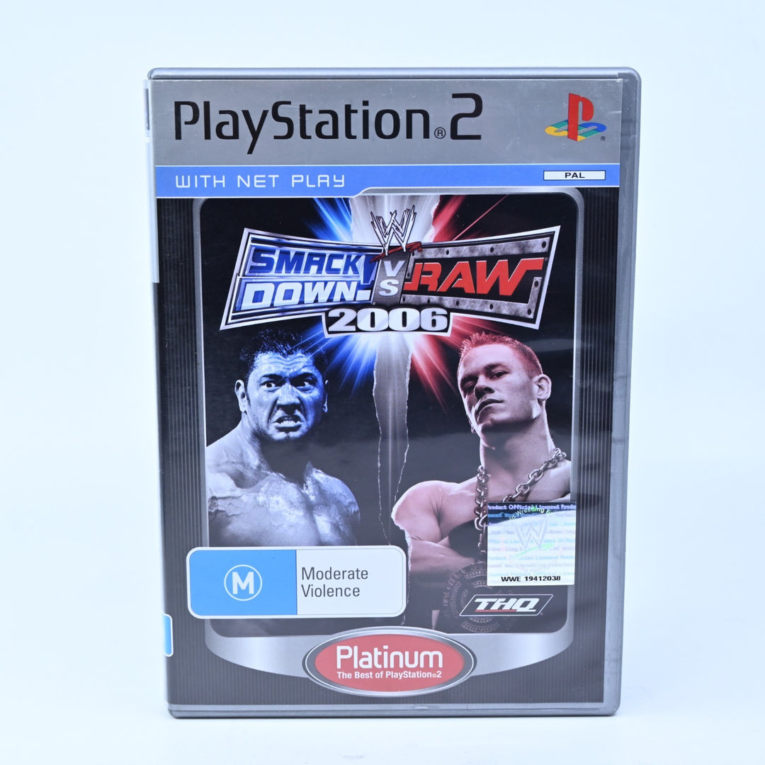WWE SmackDown! vs Raw 2006 - Sony Playstation 2 / PS2 Game + Manual - PAL