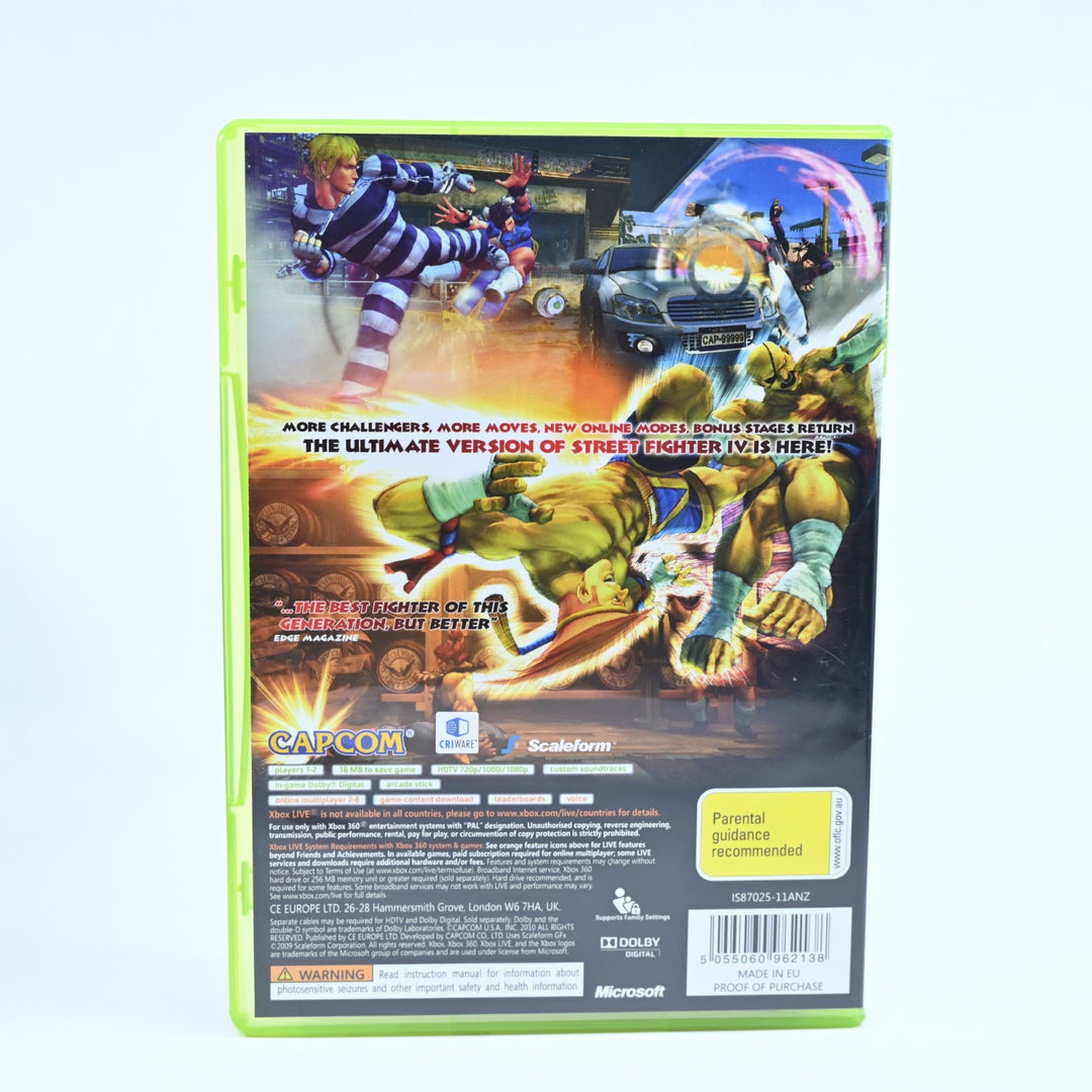 Super Street Fighter IV 4 - Xbox 360 Game + Manual - PAL - MINT DISC!