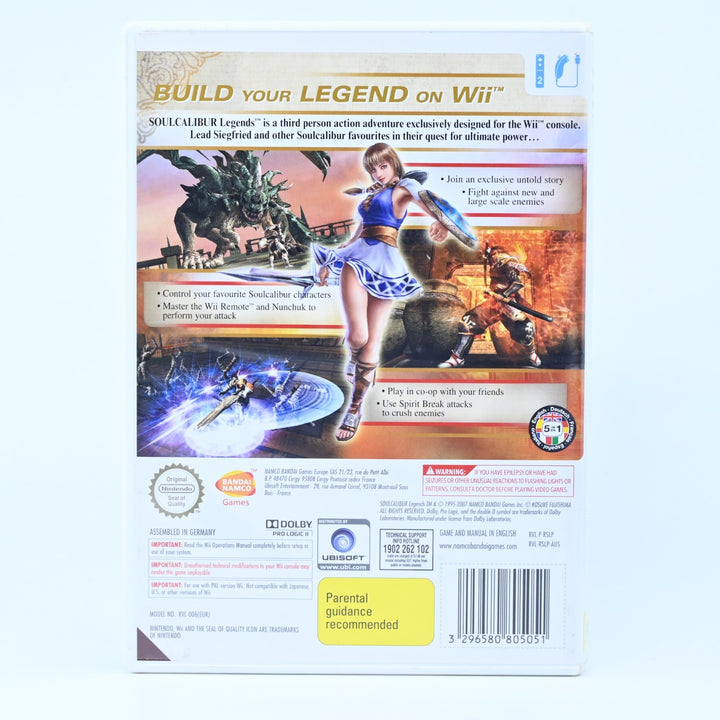 SoulCalibur Legends - Nintendo Wii Game + Manual - Soul Calibur