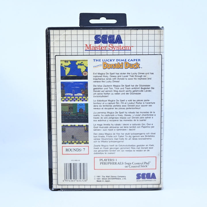 The Lucky Dime Caper - Sega Master System Game - No Manual - PAL - FREE POST!