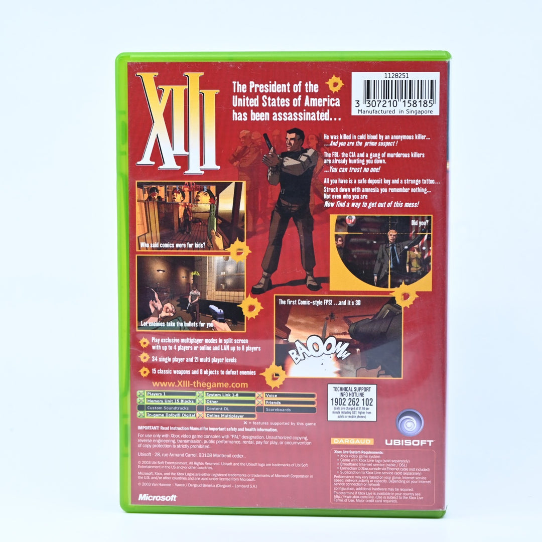 XIII - Original Xbox Game + Manual - PAL - MINT DISC!