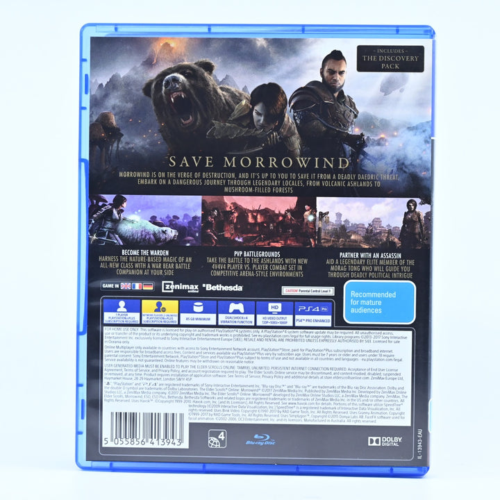 The Elder Scrolls Online: Morrowind - Sony Playstation 4 / PS4 Game - FREE POST!