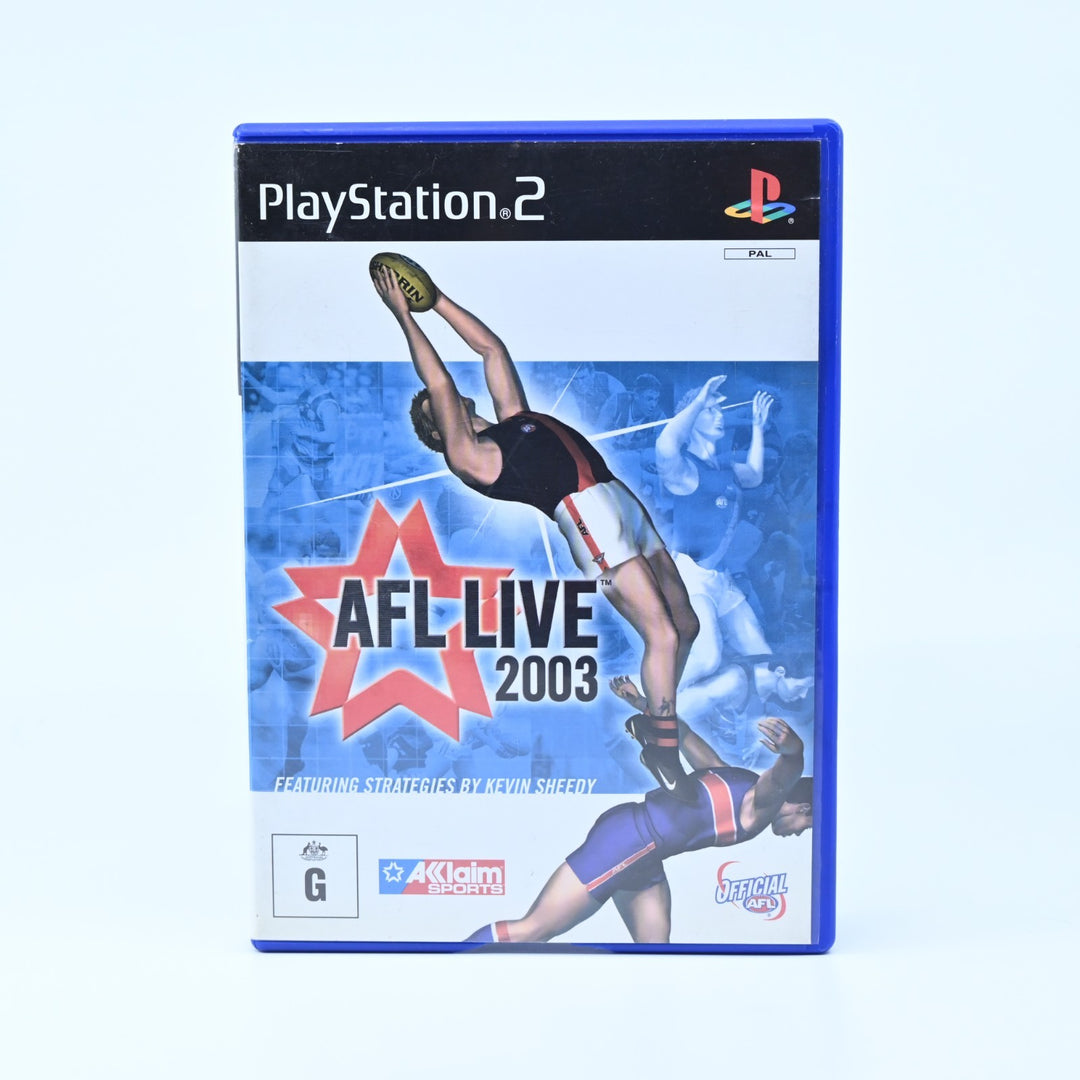 AFL Live 2003 - Sony Playstation 2 / PS2 Game - No Manual - PAL - MINT DISC!