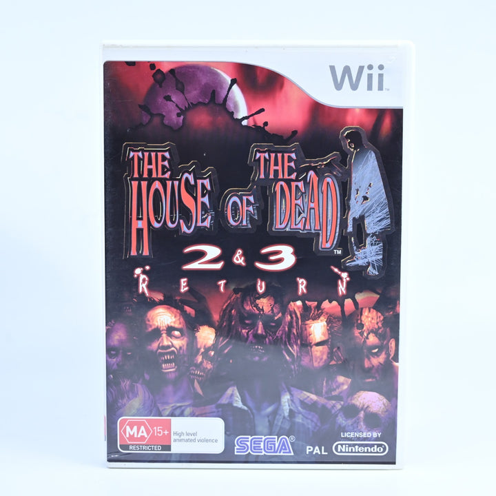 House of the Dead 2 & 3 Return - Nintendo Wii Game + Manual - PAL - MINT DISC!