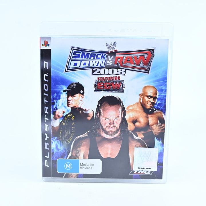 WWE SmackDown vs. Raw 2008 - Sony Playstation 3 / PS3 Game + Manual