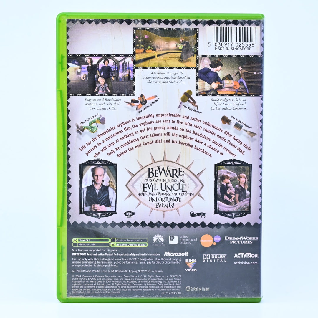 Lemony Snicket's: A Series of Unfortunate Events - Original Xbox Game - PAL