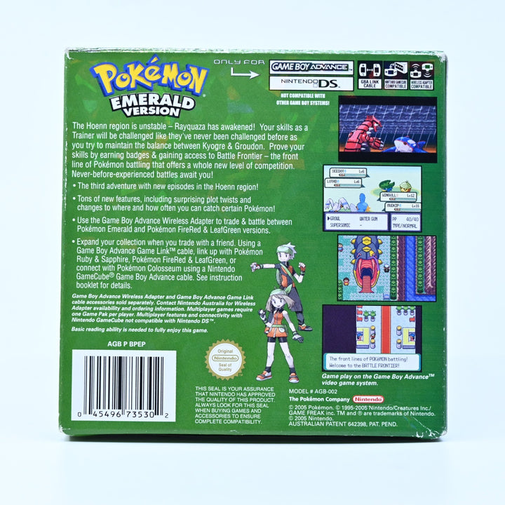 Pokemon Emerald Version - GBA Boxed Game - PAL - FREE POST! ORIGINAL BAGGIE!