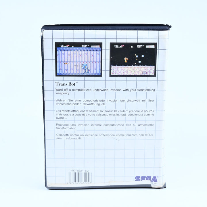 TransBot - Sega Master System Game + Manual - PAL - FREE POST!