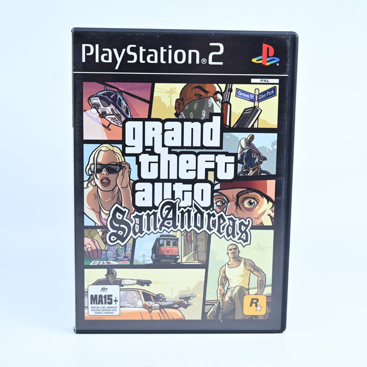 Grand Theft Auto San Andreas - Sony Playstation 2 / PS2 Game + Manual - No Map