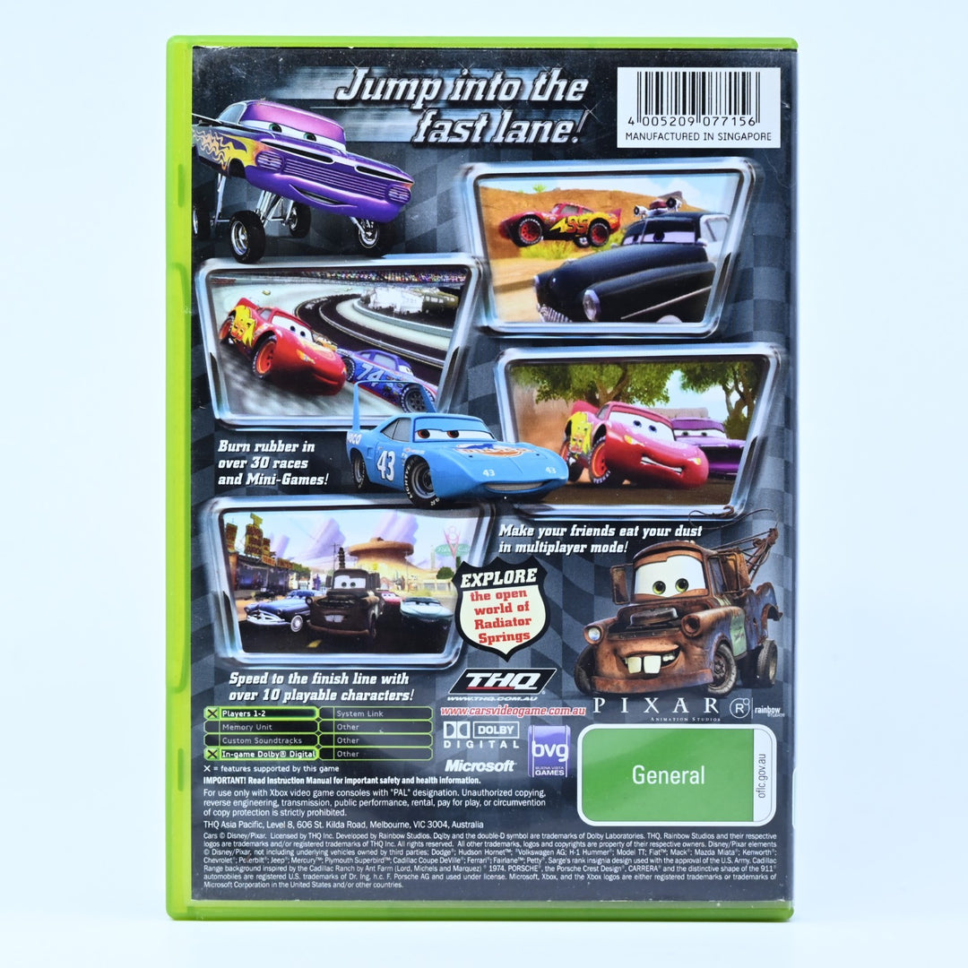 Disney Pixar: Cars - Original Xbox Game + Manual - PAL - MINT DISC!