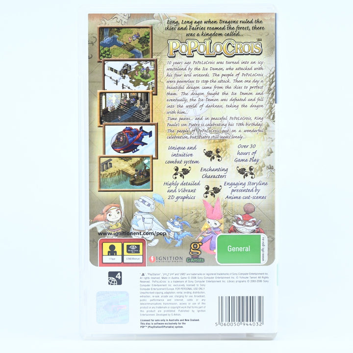 PoPoLoCrois - Sony PSP Game + Manual - FREE POST!