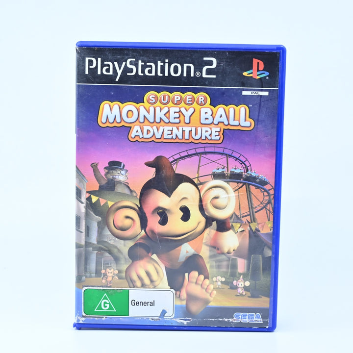 Super Monkey Ball Adventure - Sony Playstation 2 / PS2 Game + Manual - PAL