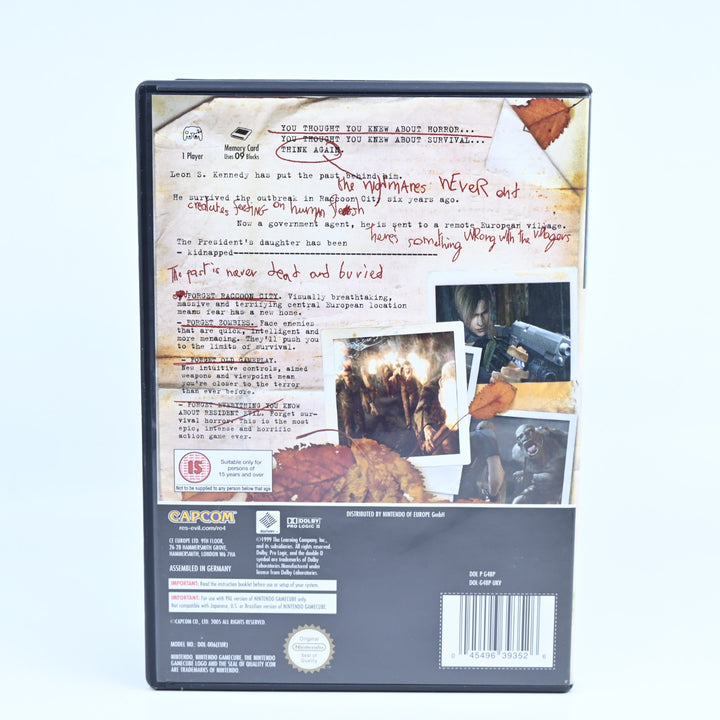 Resident Evil 4 - Nintendo Gamecube Game + Manual - PAL - FREE POST!