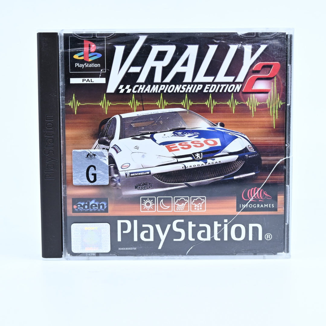 V-Rally: Championship Edition 2 - Sony Playstation 1 / PS1 Game + Manual - PAL