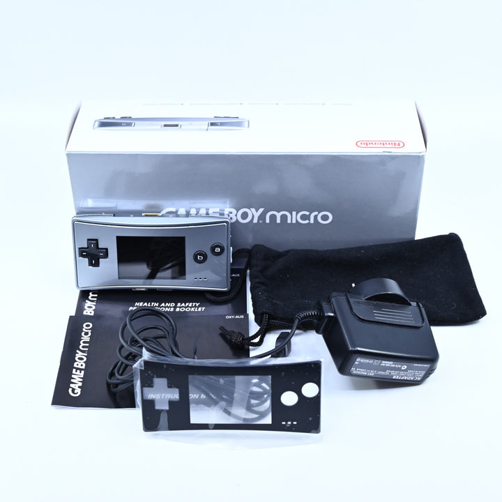 OXY-001 Silver - Nintendo Gameboy Micro Boxed Console - FREE POST!