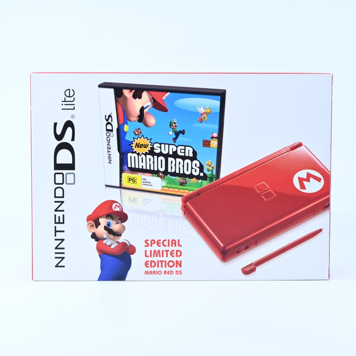UNUSED! Special Limited Edition Mario Red - Nintendo DS Lite Boxed Console