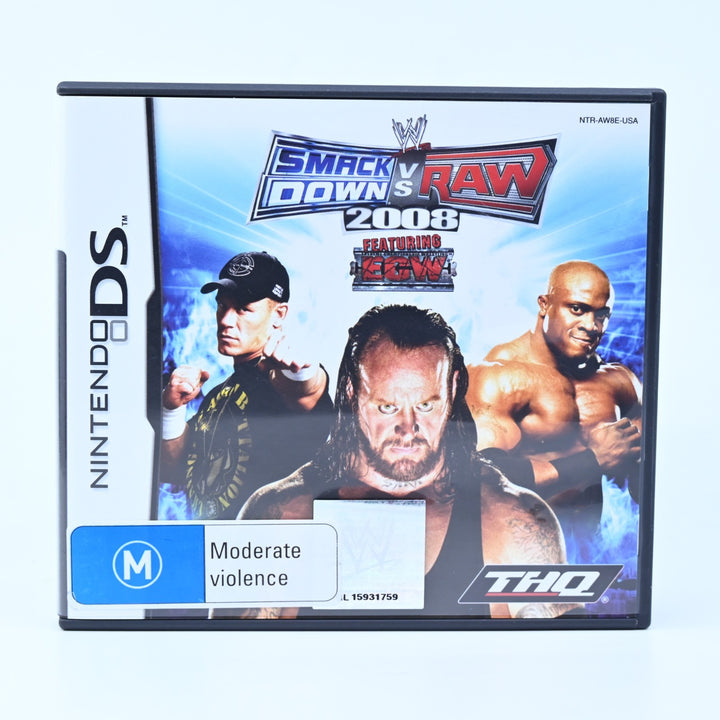 WWE Smackdown vs Raw 2008 - Nintendo DS Game - Region Free + Manual