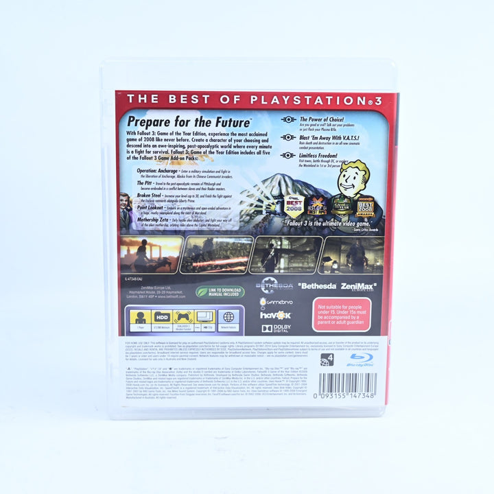 Fallout 3 - Game of the Year Edition - Sony Playstation 3 / PS3 Game - No Manual