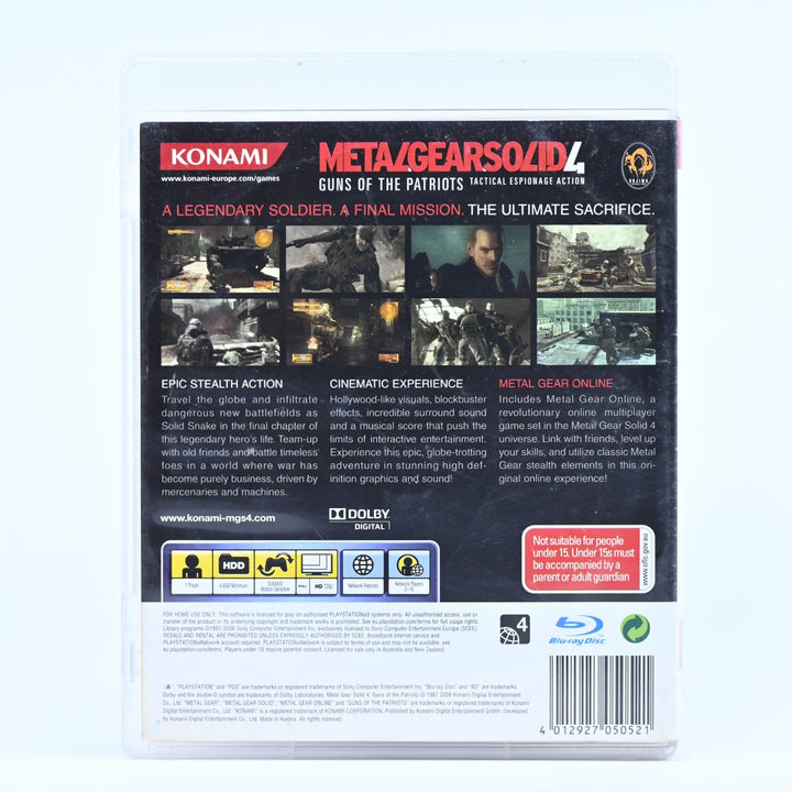 Metal Gear Solid 4: Guns of The Patriot - Sony Playstation 3 /PS3 Game