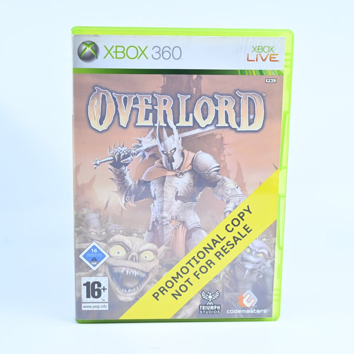 Overlord - Promotional Copy - Not for Resale - Xbox 360 Game + Manual - PAL