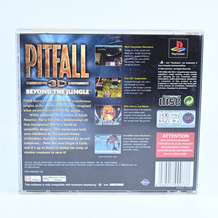 Pitfall 3D: Beyond The Jungle - Sony Playstation 1 / PS1 Game + Manual - PAL