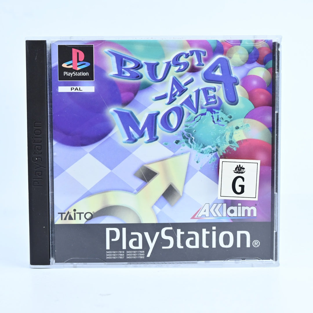 Bust A Move 4 - Sony Playstation 1 / PS1 Game - Ex-Rental + Manual - PAL