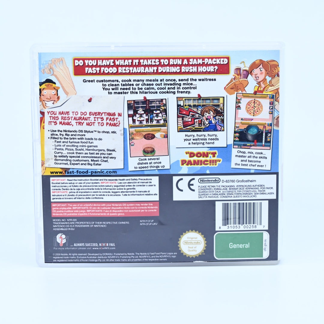 Fast Food Panic - Nintendo DS Game - PAL - No Manual - FREE POST!