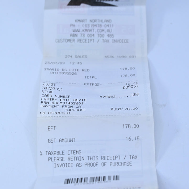 UNUSED! Special Limited Edition Mario Red - Nintendo DS Lite Boxed Console