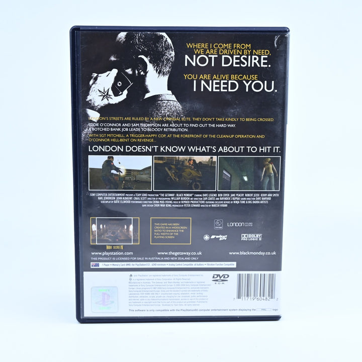 The Getaway: Black Monday - Sony Playstation 2 / PS2 Game + Manual - PAL