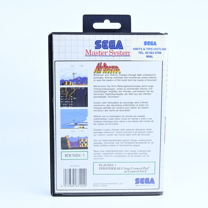 Air Rescue - Sega Master System Game + Manual - PAL - FREE POST!