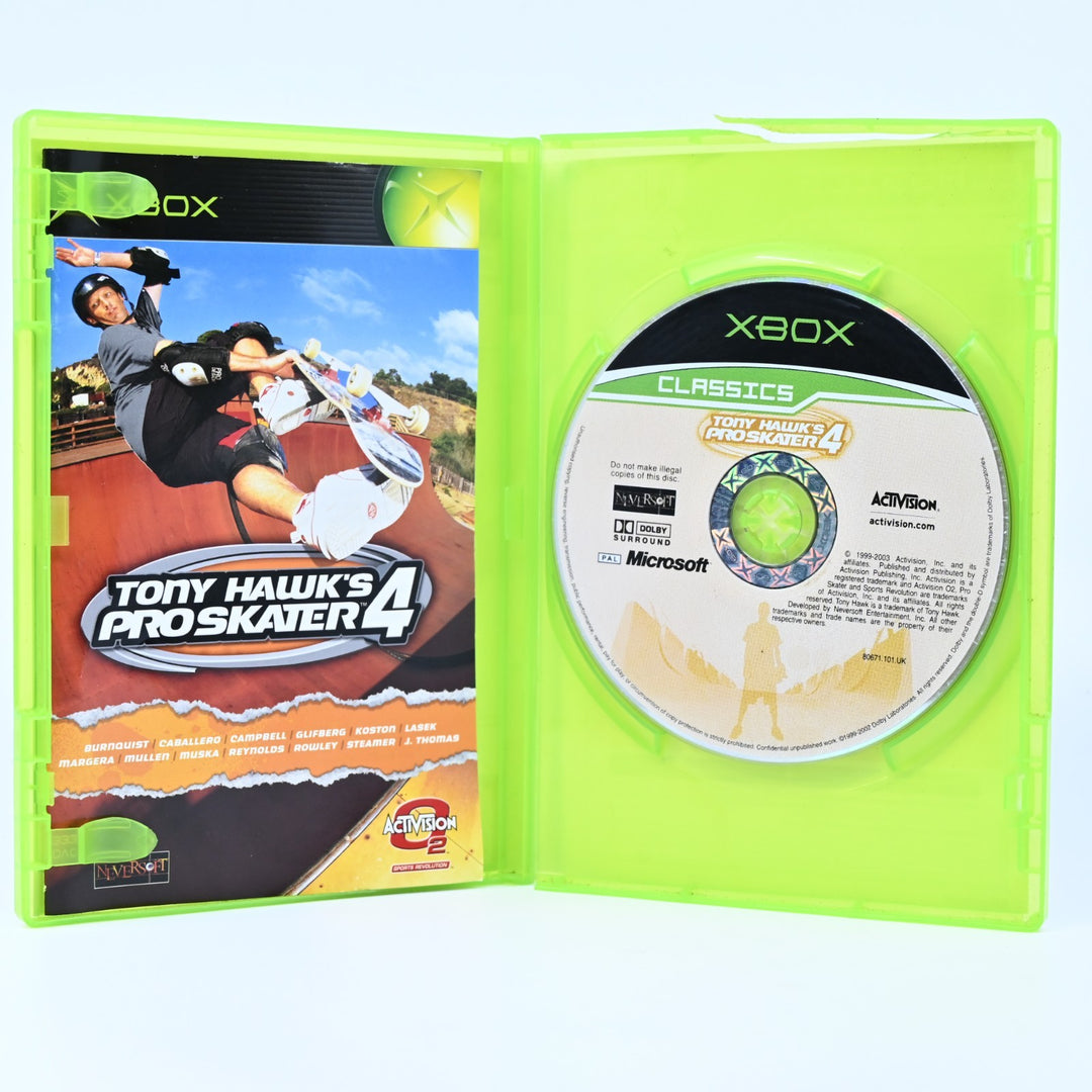 Tony Hawk's Pro Skater 4 - Original Xbox Game + Manual - PAL - MINT DISC!