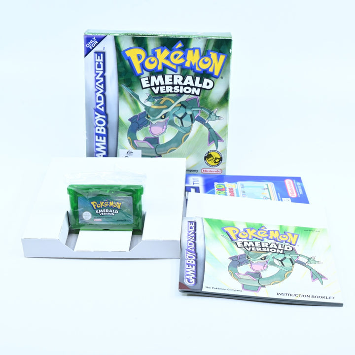 Pokemon Emerald Version - GBA Boxed Game - PAL - FREE POST! ORIGINAL BAGGIE!