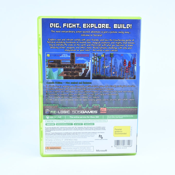 Terraria - Xbox 360 Game + Manual - PAL - MINT DISC!