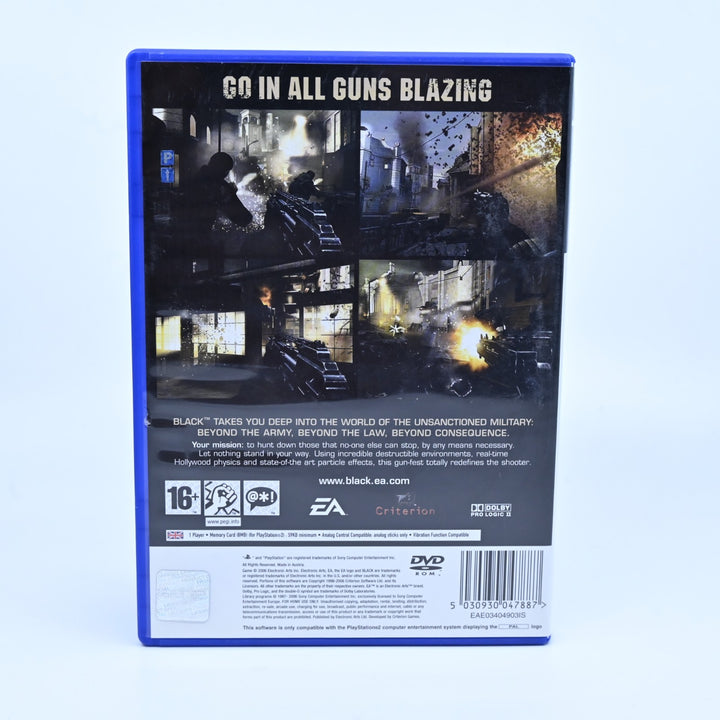 Black - Sony Playstation 2 / PS2 Game + Manual - PAL - NEAR MINT DISC!