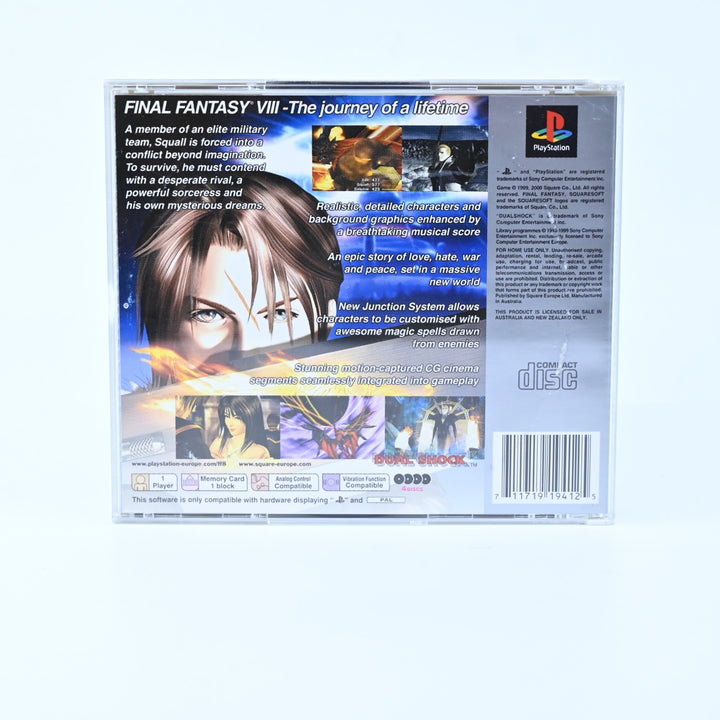 Final Fantasy VIII 8  - Sony Playstation 1 / PS1 Game + Manual - PAL - MINT DISC
