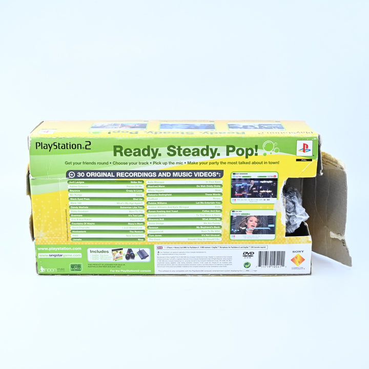 Singstar Pop + Microphones & Connector - PS2 Game + Manual - PAL - MINT DISC!