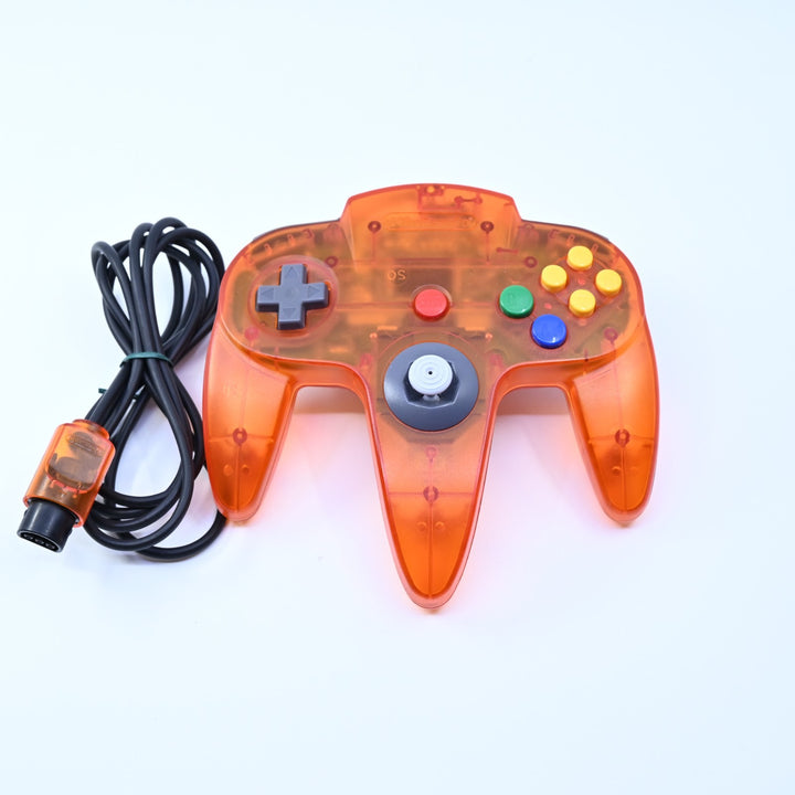 Original Transparent Fire Orange N64 Controller - N64 / Nintendo 64 Accessory