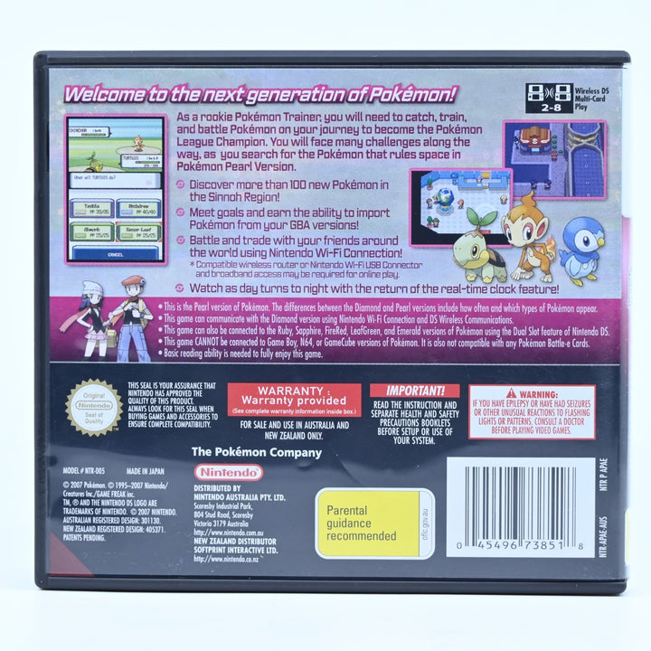 Pokemon Pearl - Nintendo DS Game - AUS PAL + Manual - FREE POST!