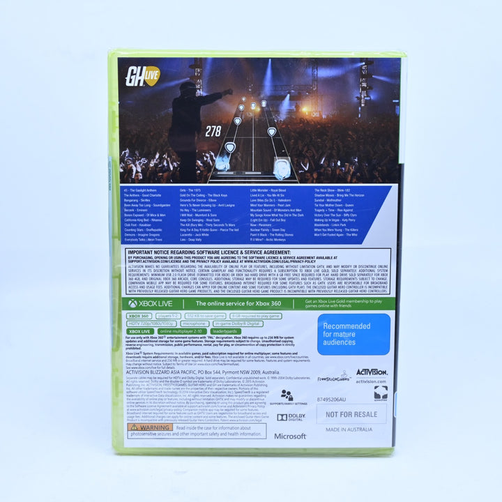 SEALED! Guitar Hero Live - Xbox 360 Game + Manual - PAL - MINT DISC!