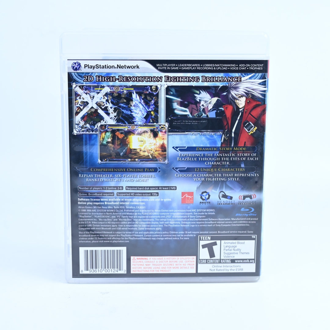 BlazBlue Calamity Trigger - Sony Playstation 3 / PS3 Game + Manual - FREE POST!
