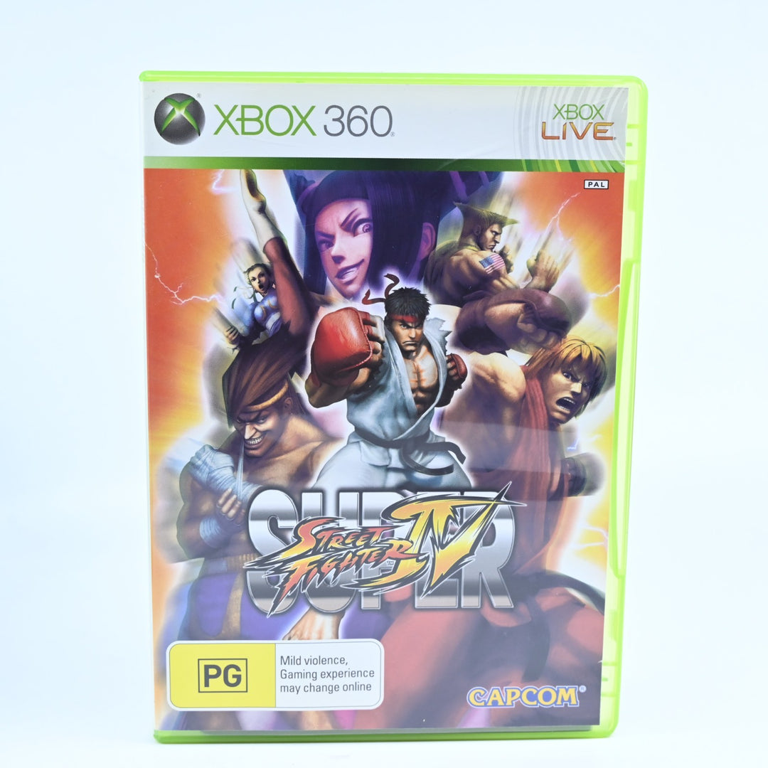 Super Street Fighter IV 4 - Xbox 360 Game + Manual - PAL - MINT DISC!
