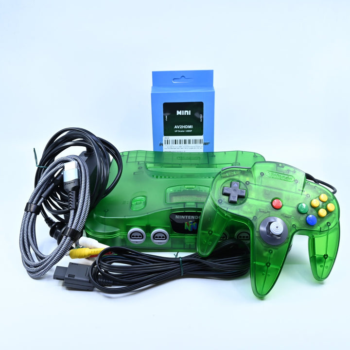 LIKE NEW! Jungle Green - N64 / Nintendo 64 Console - PAL - FREE POST!