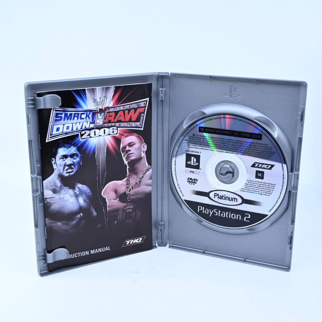 WWE SmackDown! vs Raw 2006 - Sony Playstation 2 / PS2 Game + Manual - PAL