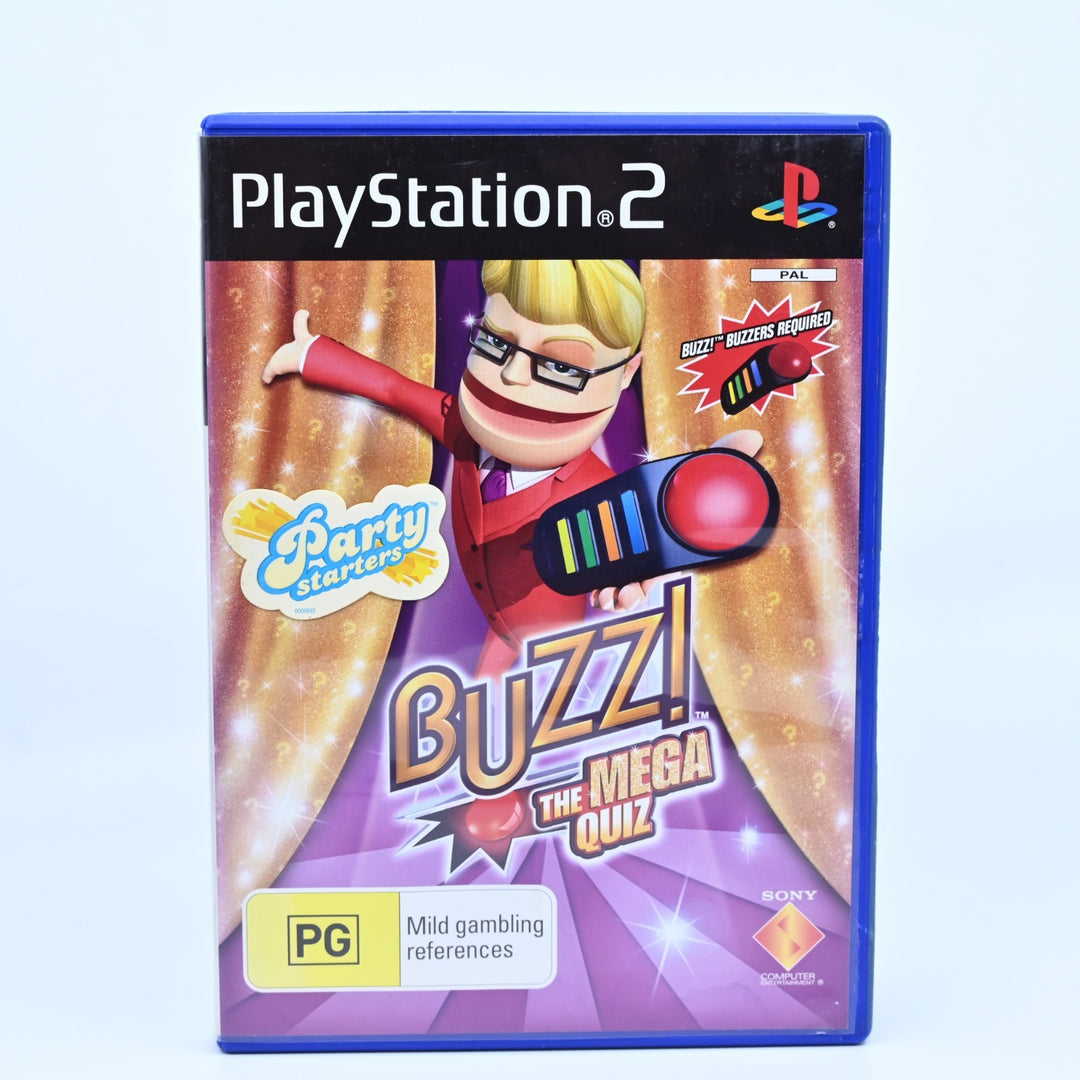 Buzz!: The Mega Quiz - Sony Playstation 2 / PS2 Game + Manual - PAL