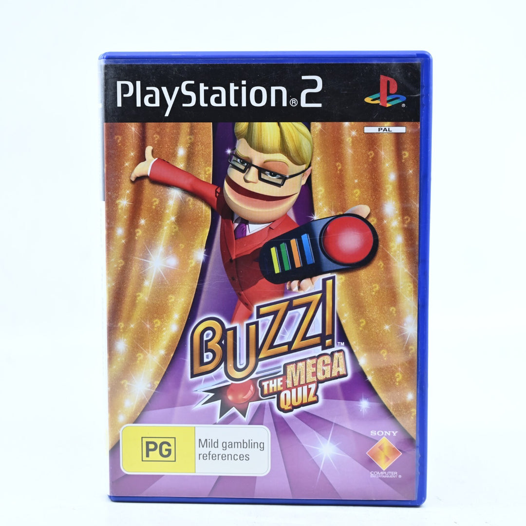 Buzz!: The Mega Quiz -  Sony Playstation 2 / PS2 Game + Manual - PAL