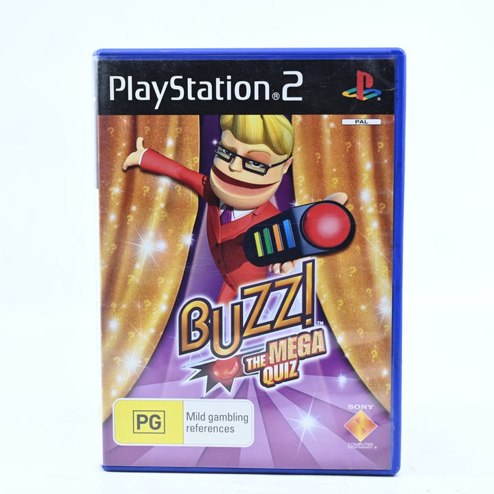 Buzz!: The Mega Quiz -  Sony Playstation 2 / PS2 Game + Manual - PAL