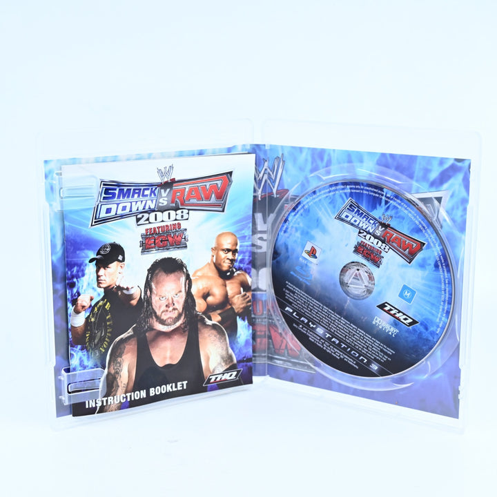 WWE SmackDown vs. Raw 2008 - Sony Playstation 3 / PS3 Game + Manual