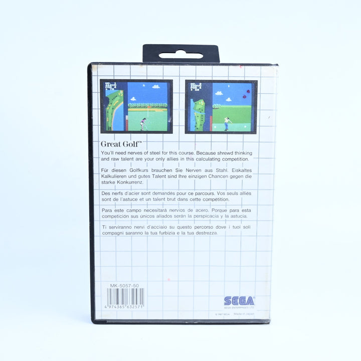 Great Golf - Sega Master System Game No Manual - PAL - FREE POST!